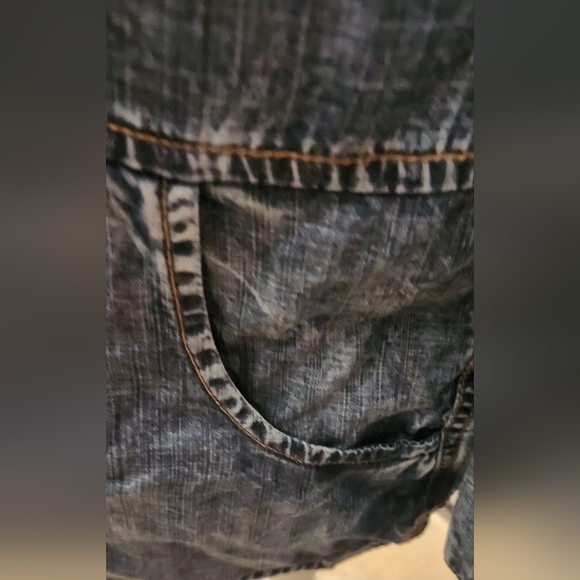 Soft Surroundings Denim Embroidered Blouse Size 2X - Picture 6 of 7